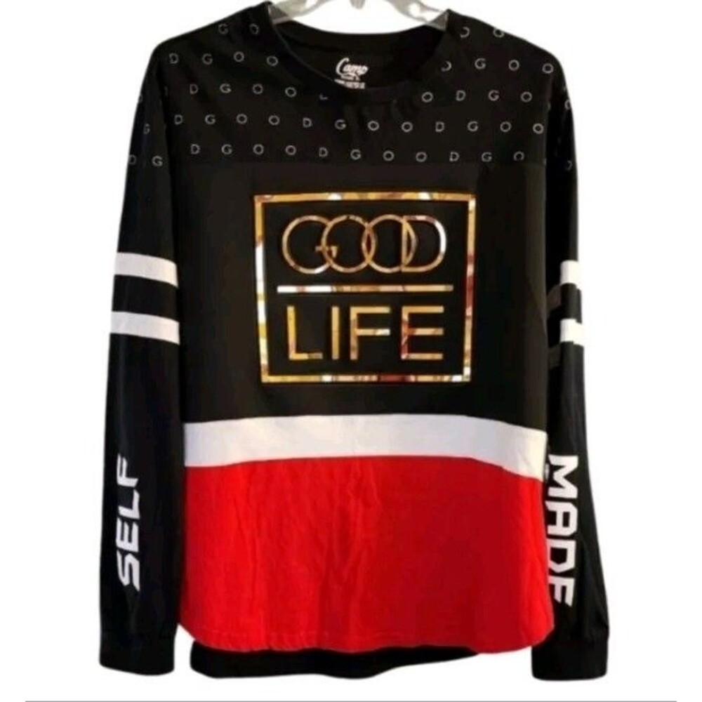 Camp Good Life Graphic T-tshirt 3XL-‎ Streetwear Self Made Black Red Gold